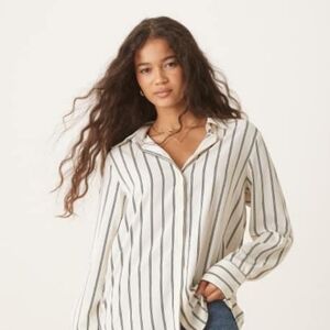 EUC Treasure & Bond Striped Top Button-Up